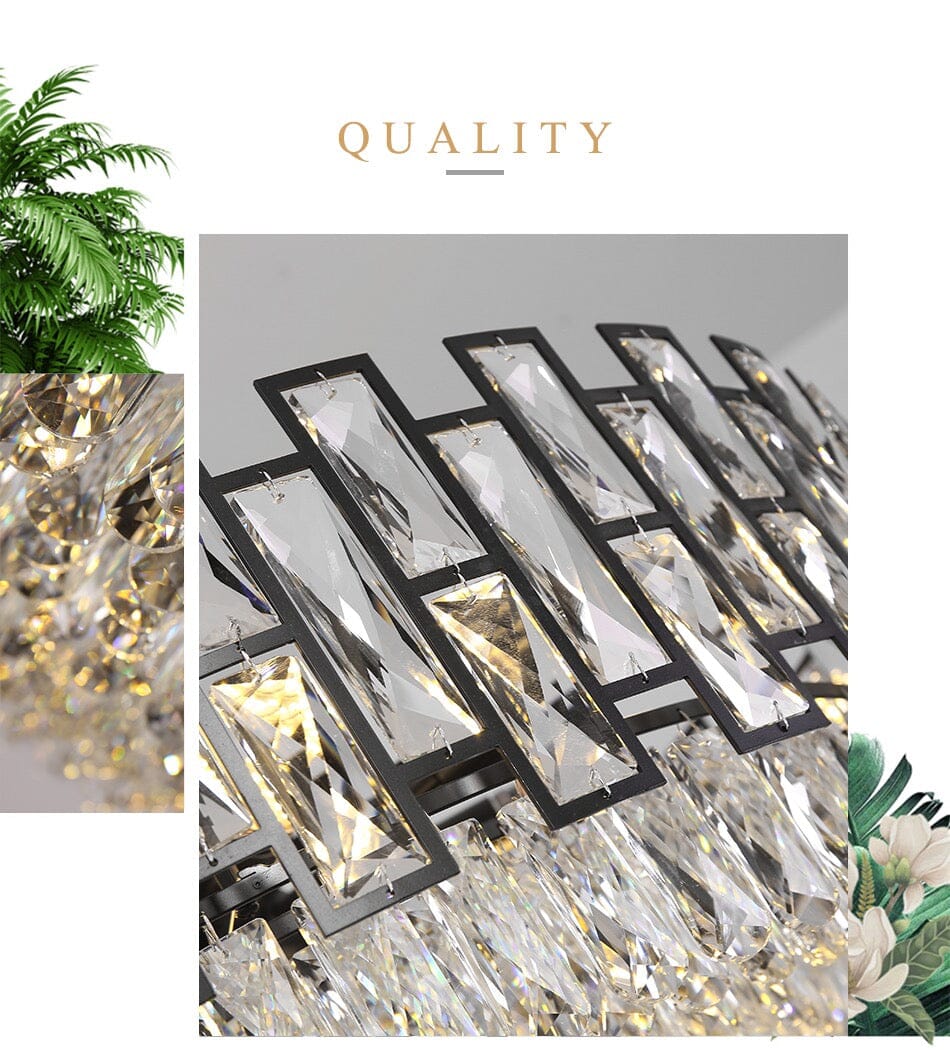 Nova Crystal Pendant Light in Stainless Steel with K9 Crystals and LED | Lersk