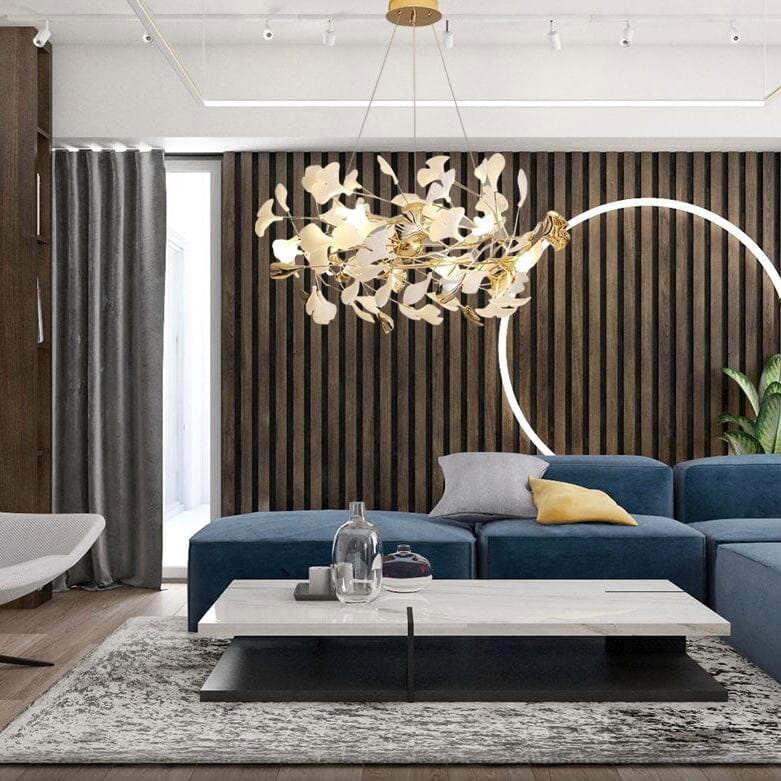 Lustre Lunsera en Céramique à Pétales avec Finition en Verre Givré | Lersk