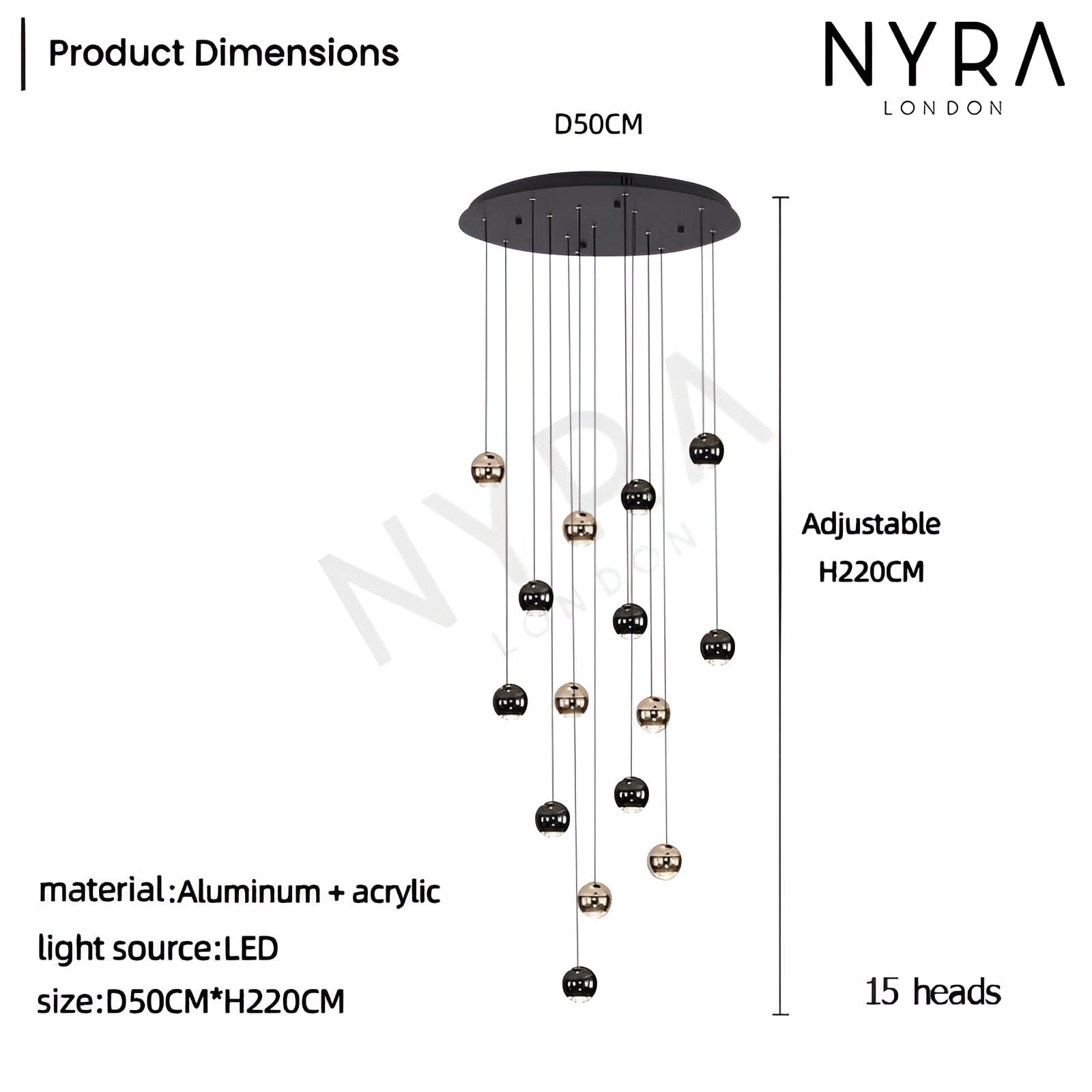 Avella Raindrop Glass Chandelier | Lersk