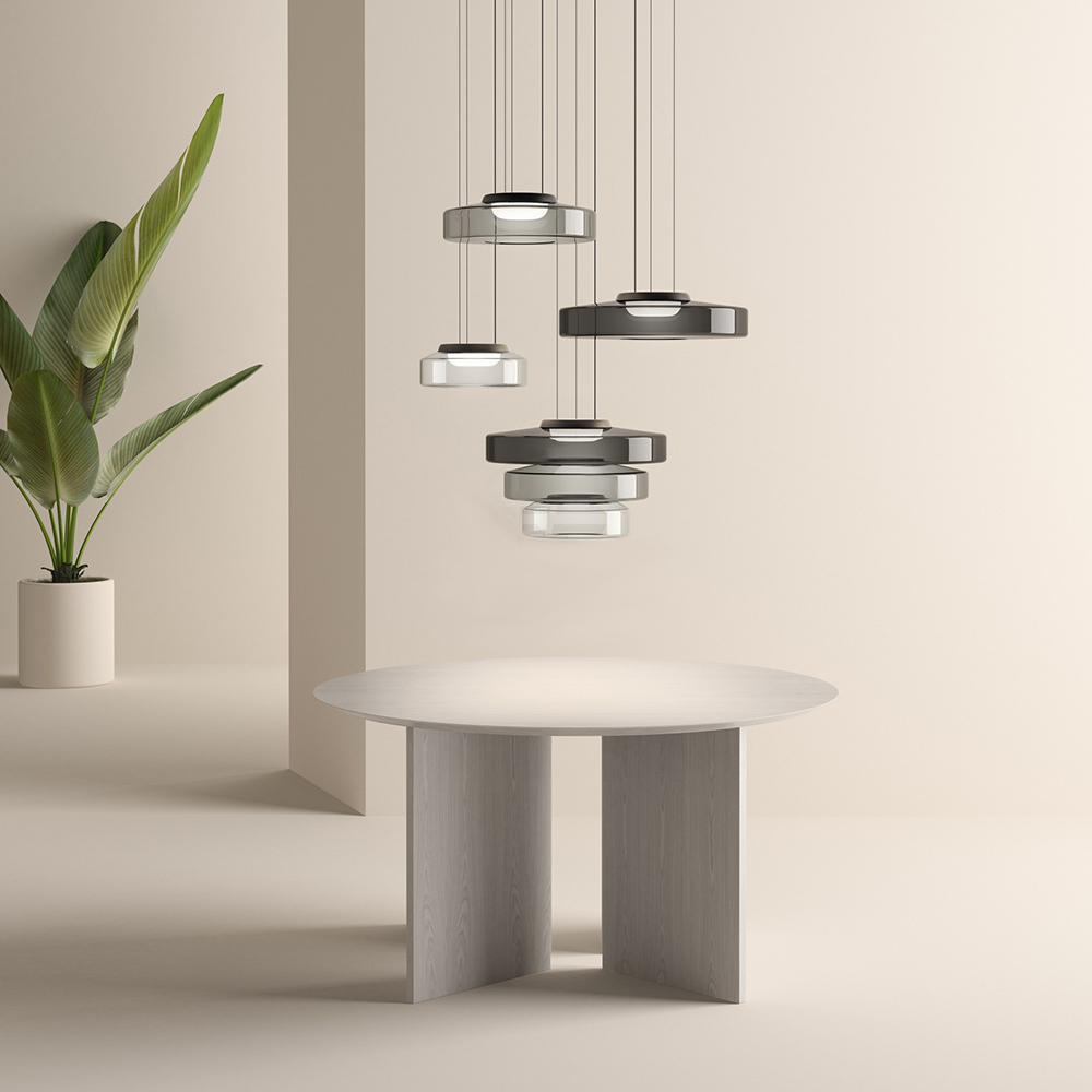 Asteron Glass Pendant Light in Bauhaus Style Ceiling Lamp | Lersk
