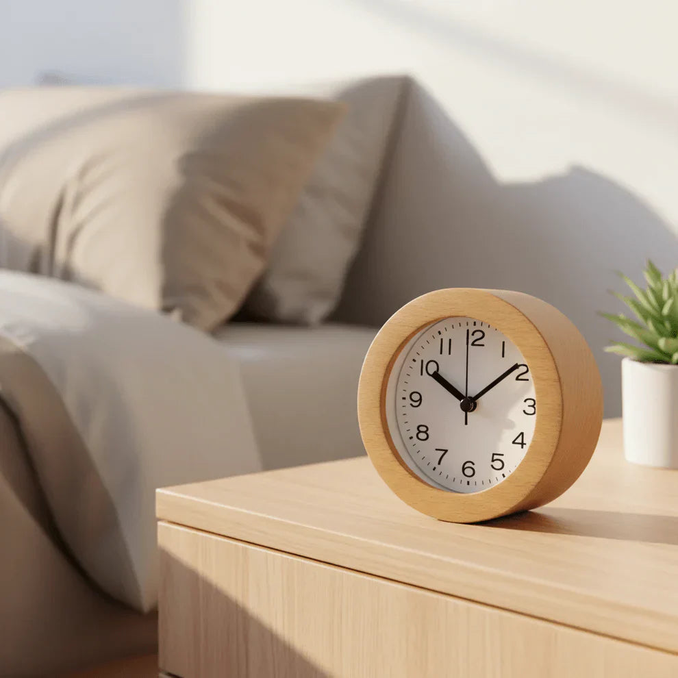 Tranquil Timber Alarm Clock For Peaceful Sleep And Gentle Night Light | Lersk