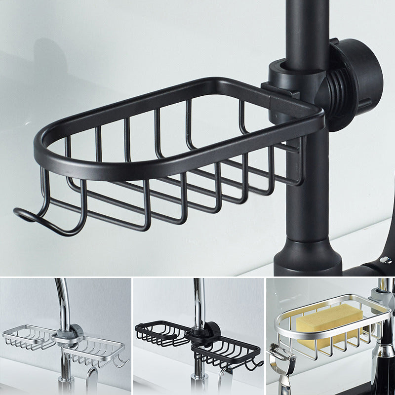 Shower Holder For Shampoo And Soap, Stainless Aluminium, Silver Or Black, No Drilling | Lersk
