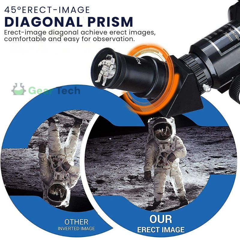 Professional Astronomical Telescope 70mm Aperture, 300mm Focal Length With Easy Setup For Stargazing And Nature | Lersk