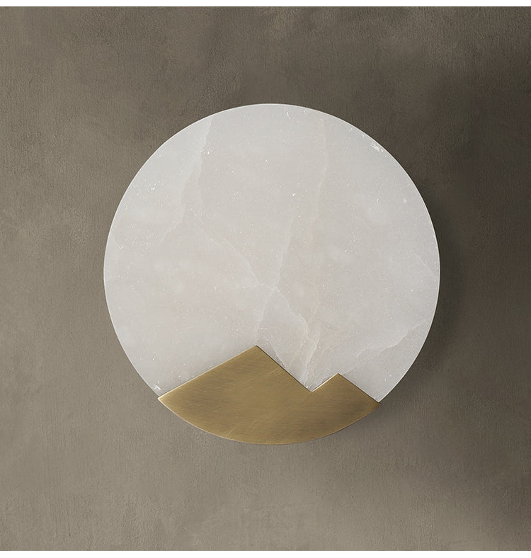 Luminux Marble LED Wall Light With Brass Accents, Nordic Style | Lersk