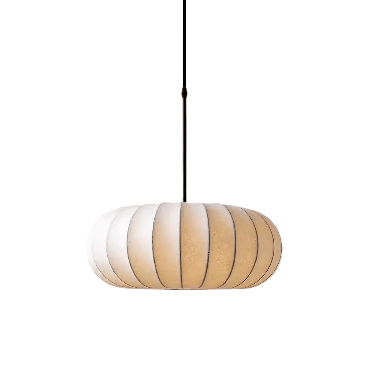 Round Pendant Light Fixture With Fabric Shade, 12-Inch Diameter | Lersk