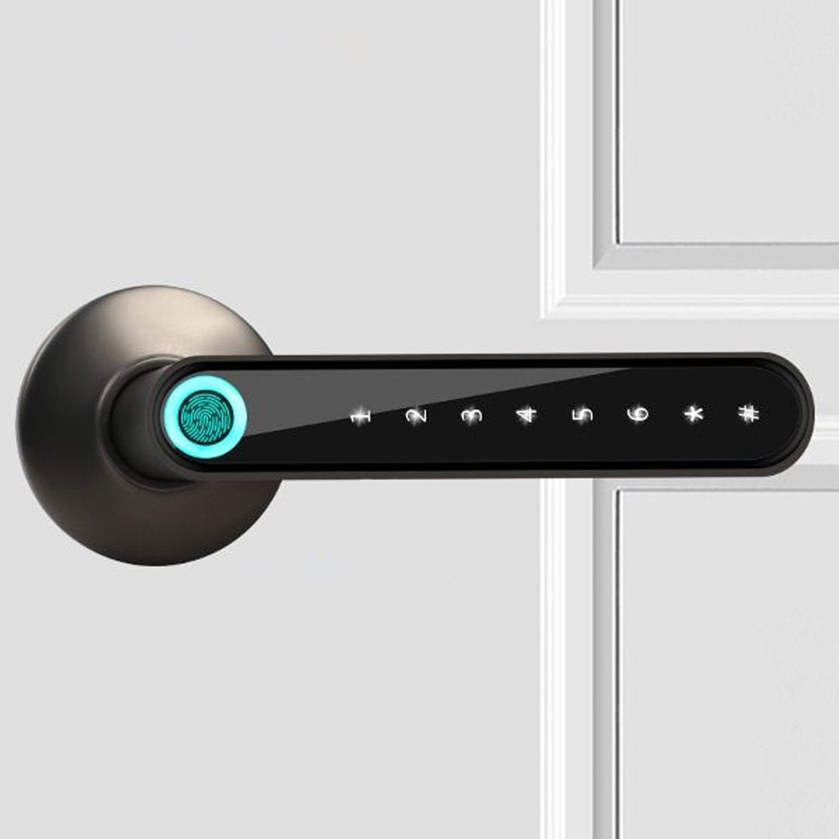 AstraLock Smart Fingeraftryksdørslås med mobilapp Hurtig oplåsning på 0,5 sekunder | Lersk