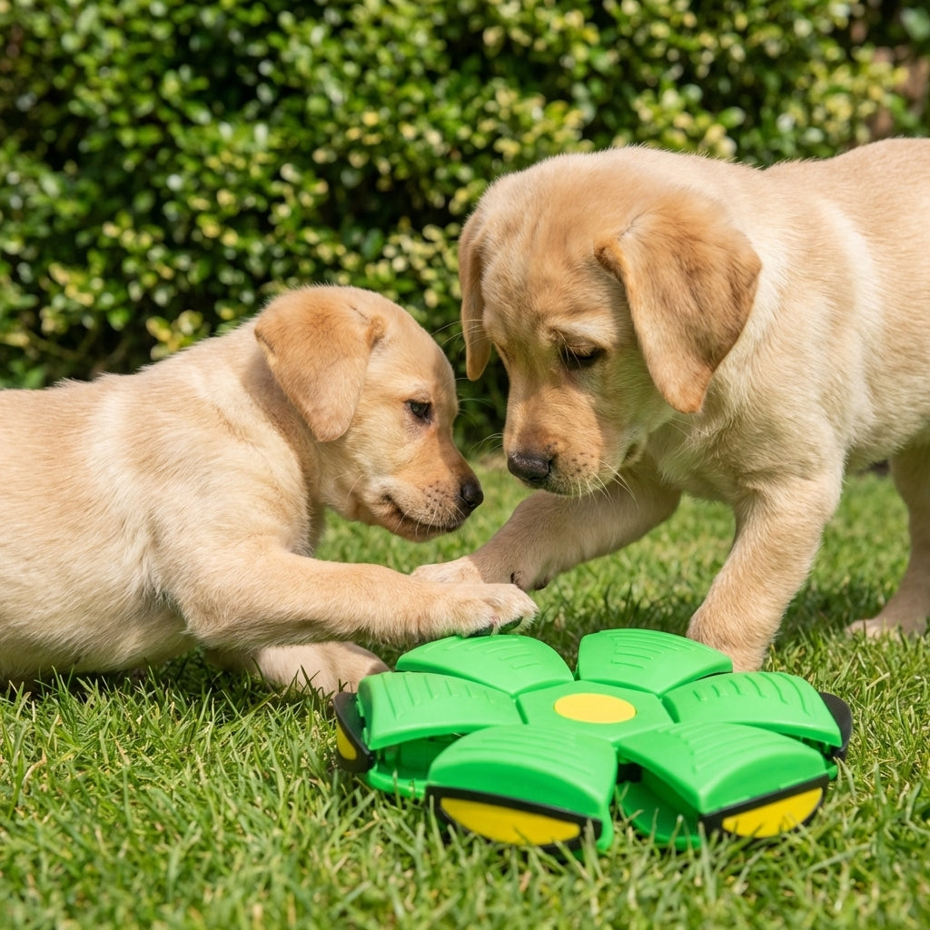 Jouet Frisbee pliable plat à boule pour chien avec lumières LED | Lersk