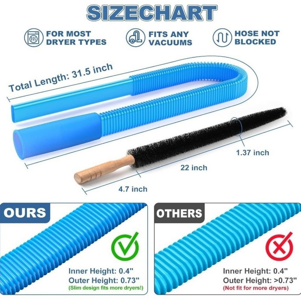 Flexible Dryer Vent Vacuum Attachment For Lint Removal | Lersk