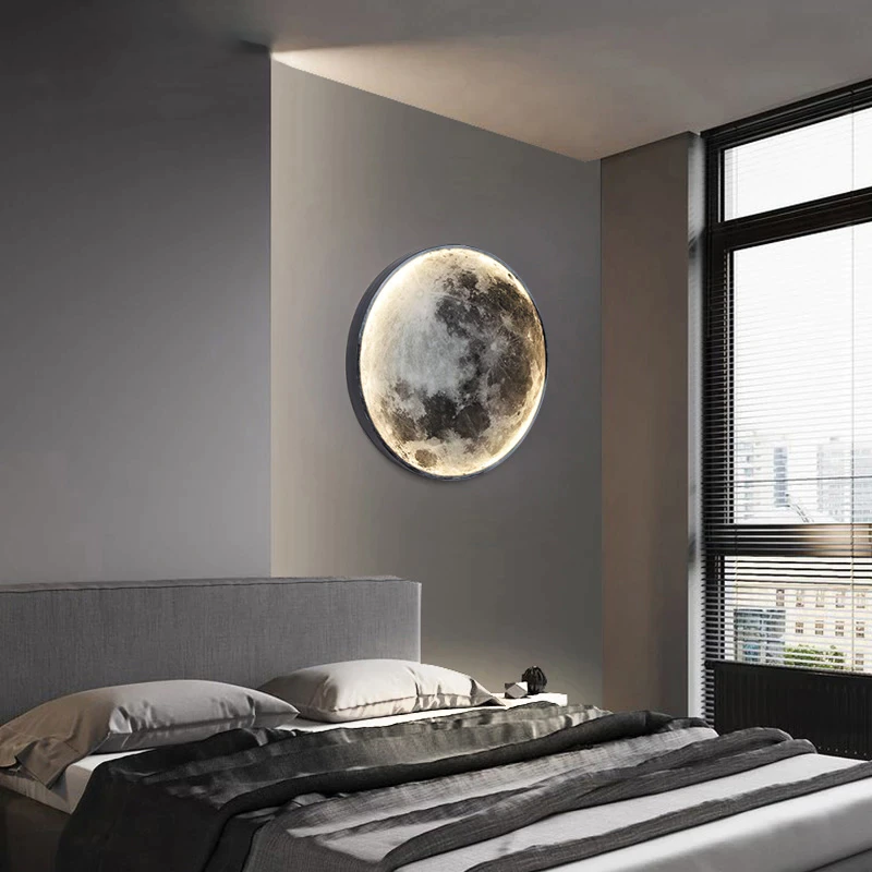 NovaLume Moon Glow LED-lampe med dæmper til hyggelig soveværelsesstemning | Lersk