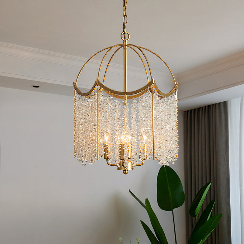 Luxusní křišťálové závěsné svítidlo zlatý lustr stropní lampa | Lersk