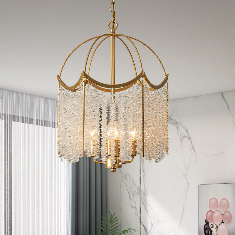 Luxusní křišťálové závěsné svítidlo zlatý lustr stropní lampa | Lersk