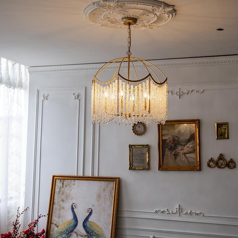 Luxusní křišťálové závěsné svítidlo zlatý lustr stropní lampa | Lersk