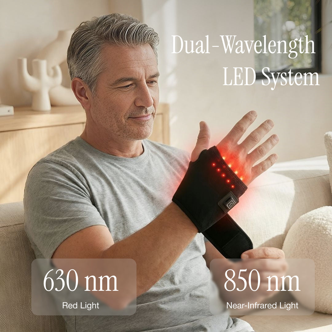 LumiThera Flex Dualwellenlängen-LED-Handgelenkband – 660nm Rot & 850nm Nahinfrarot-System | Lersk