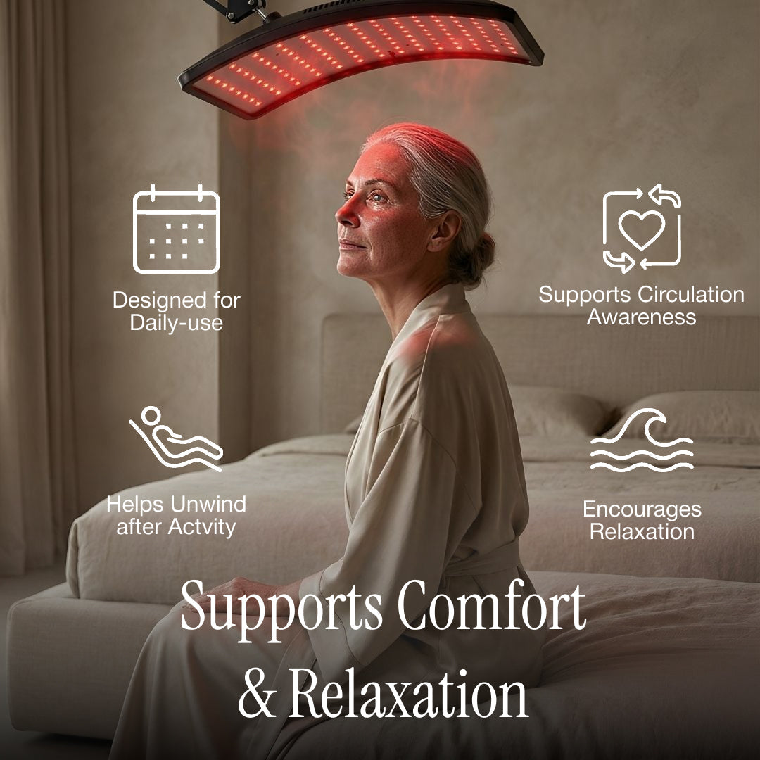 LumiThera Flex Pro Red Light Therapy Floor Lamp – Adjustable Stand & Detachable Heat Wrap System | Lersk