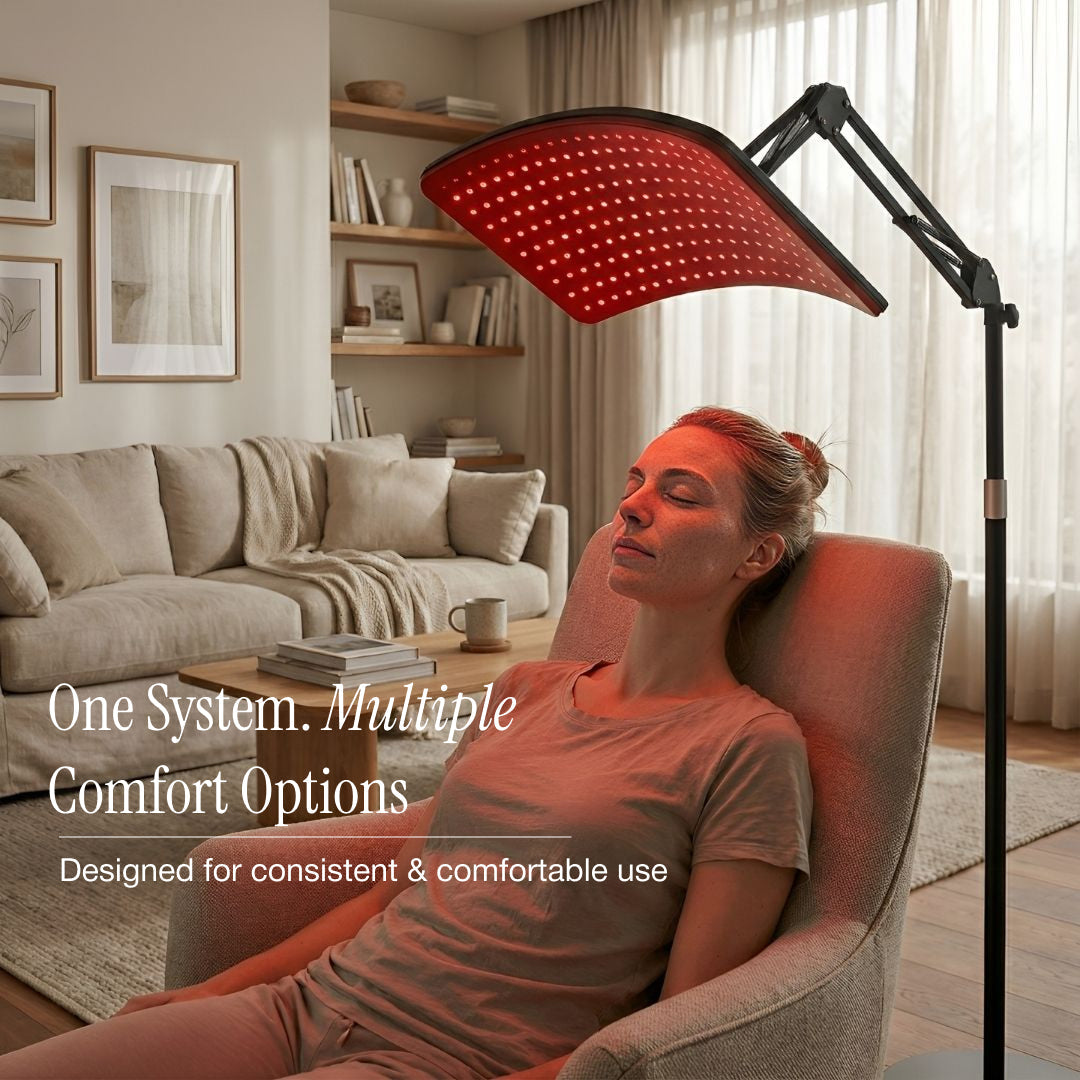 LumiThera Flex Pro Red Light Therapy Floor Lamp – Adjustable Stand & Detachable Heat Wrap System | Lersk