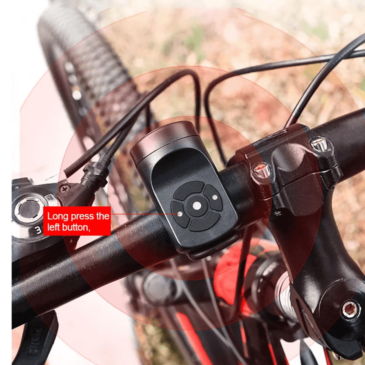 LumaGuard 120dB USB Bike Alarm With Four Modes For City And Trail Rides