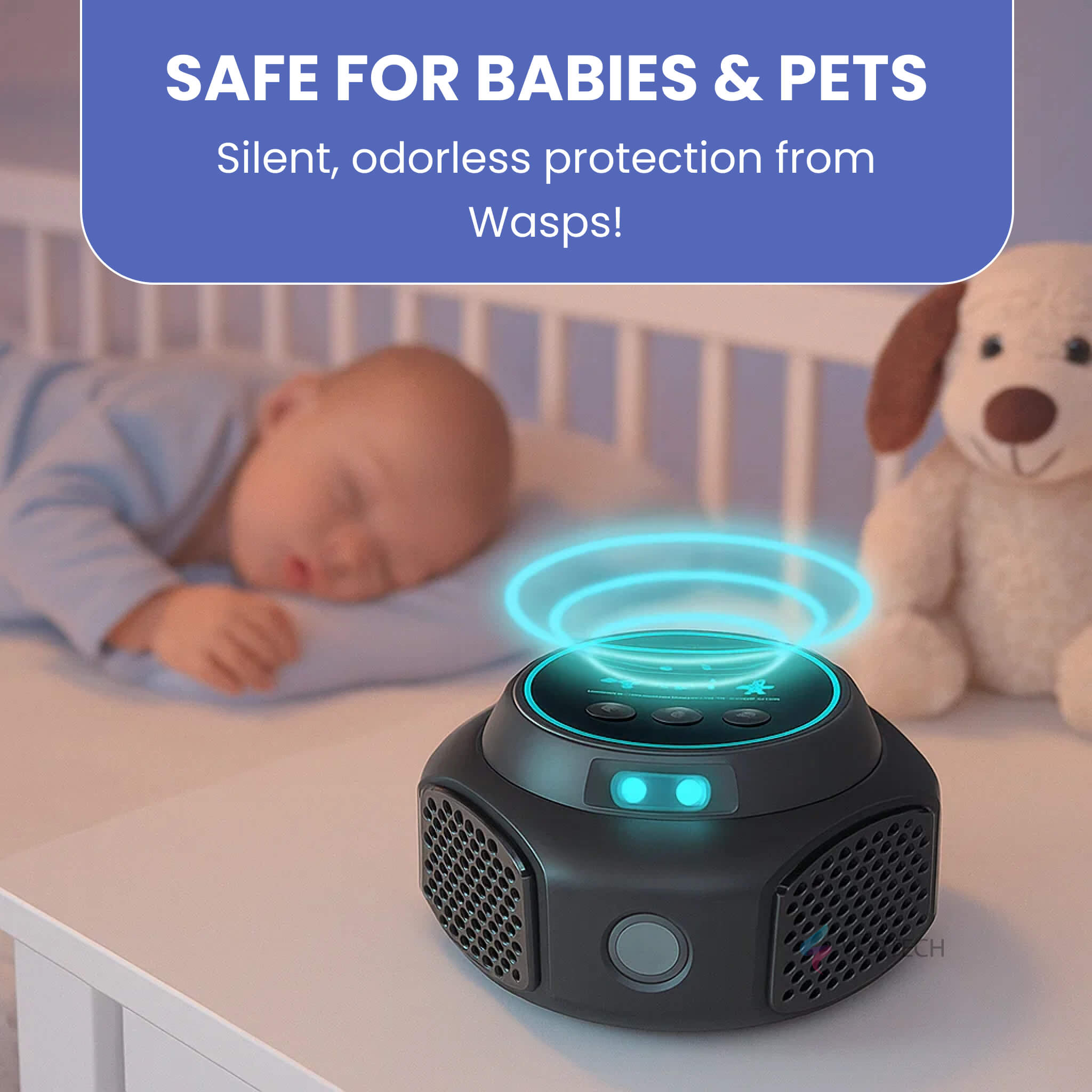 QGuard Ultrasonic Wasp & Hornet Control Plug-In 3200 Sq Ft | Lersk