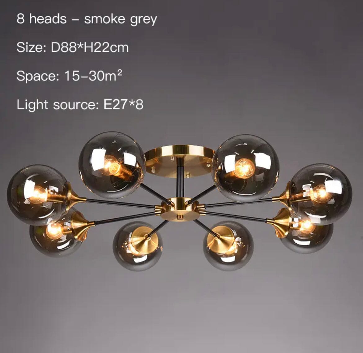 Glass Globe Chandelier in Jade | Lersk