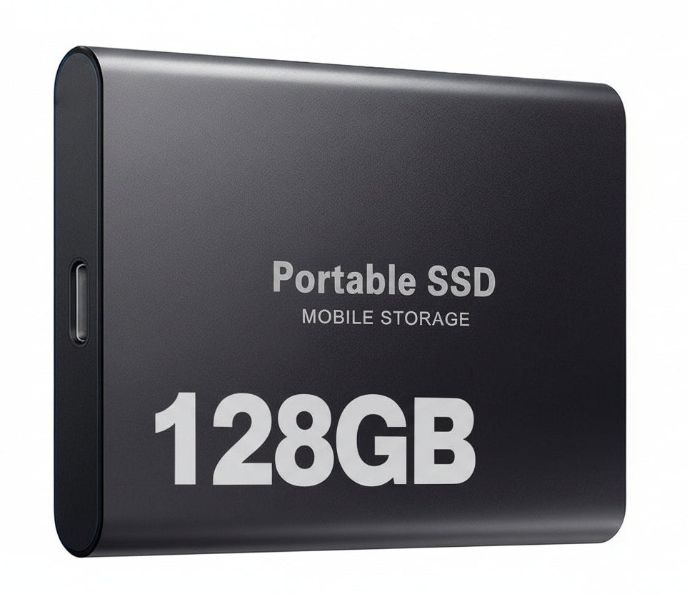 Tragbare SSD 128GB Externe Festplatte Speicher, Kompakt und Schnell, Beste Qualität Plus | Lersk