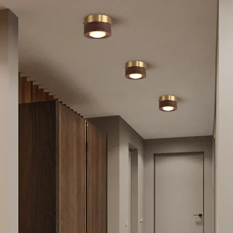 Lunaro Walnut LED Ceiling Lamp Warm Ambient Light For Homes | Lersk
