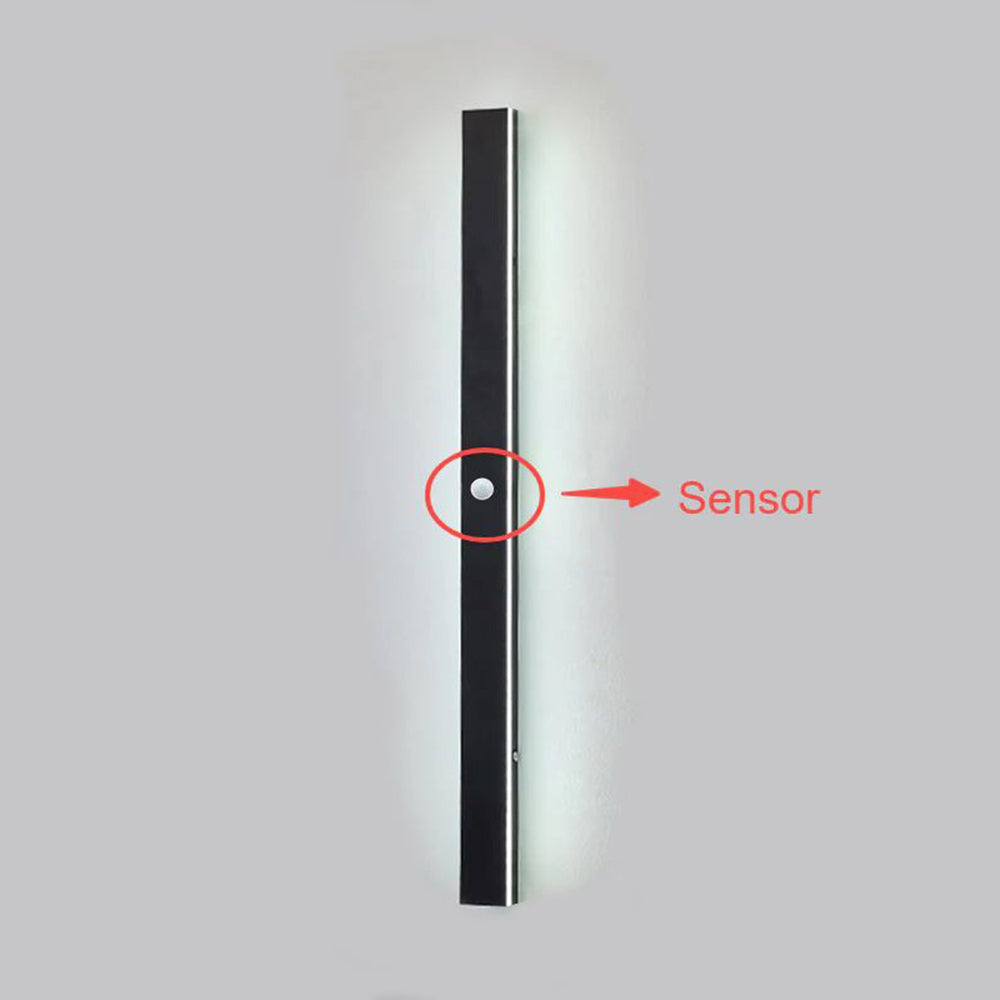 Nyx lineært udendørs væglampe sort LED finish udgave | Lersk