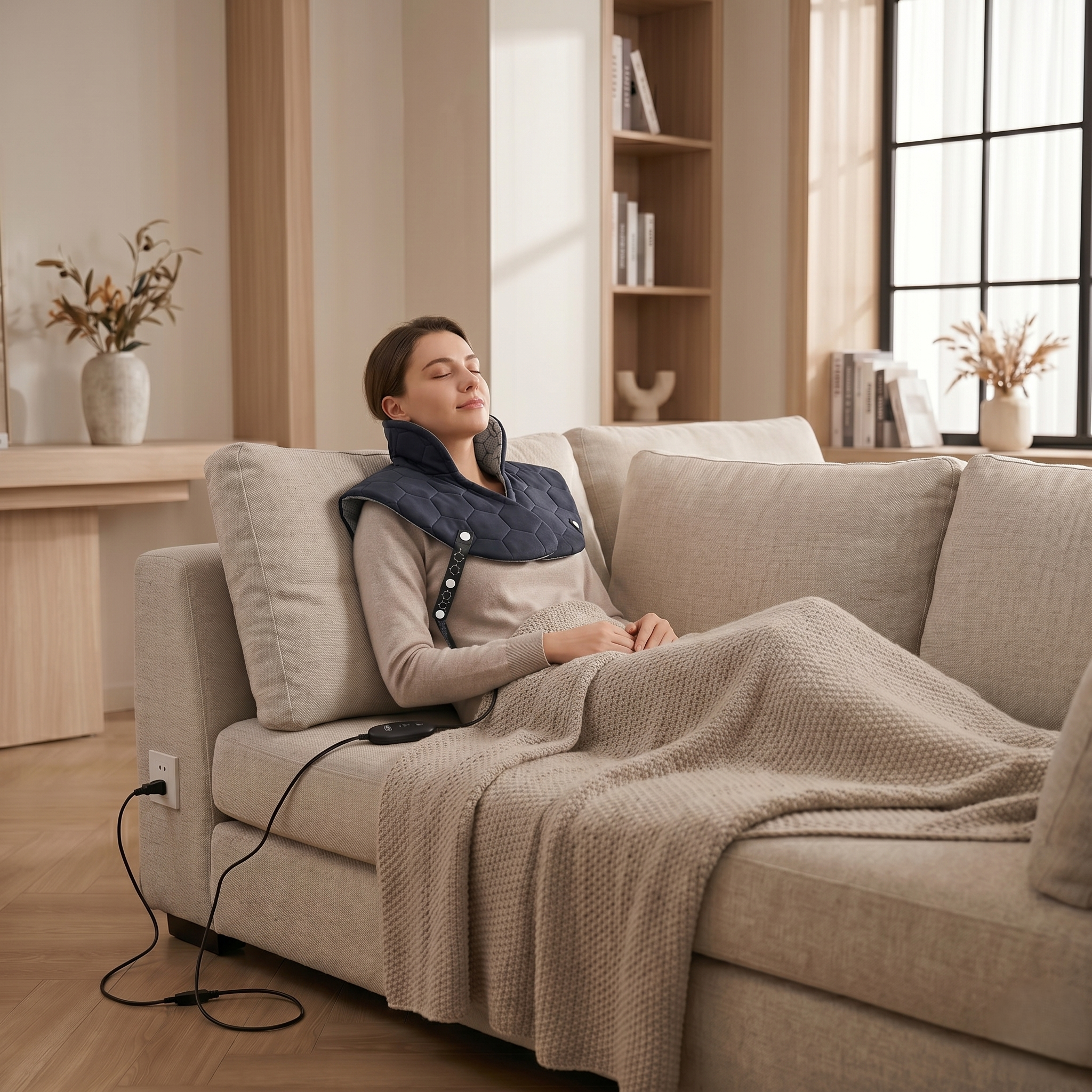 Professional Electric Neck & Shoulder Heating Pad | Lersk