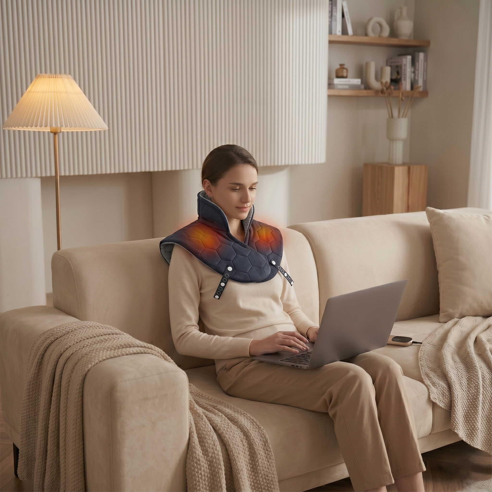 Professional Electric Neck & Shoulder Heating Pad | Lersk