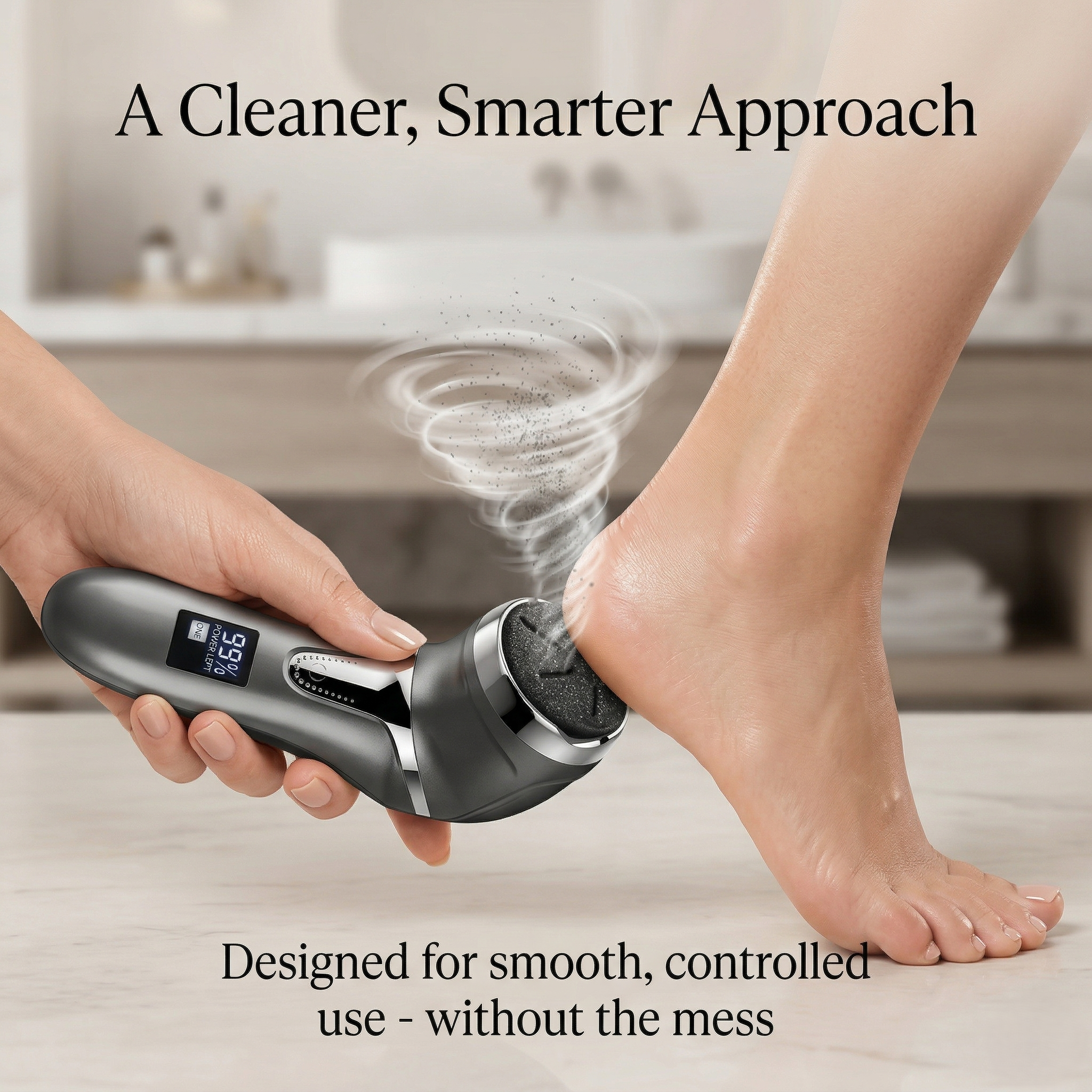 Electric Foot Care Device – Dust Collection & Rechargeable File | Lersk