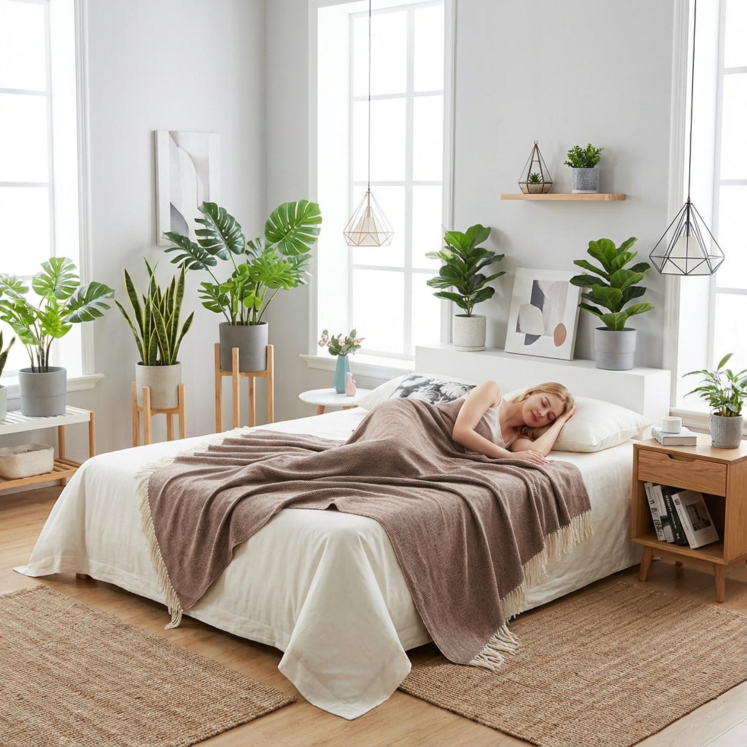 Manta Geométrica com Franjas para Decoração Elegante da Sala de Estar | Lersk