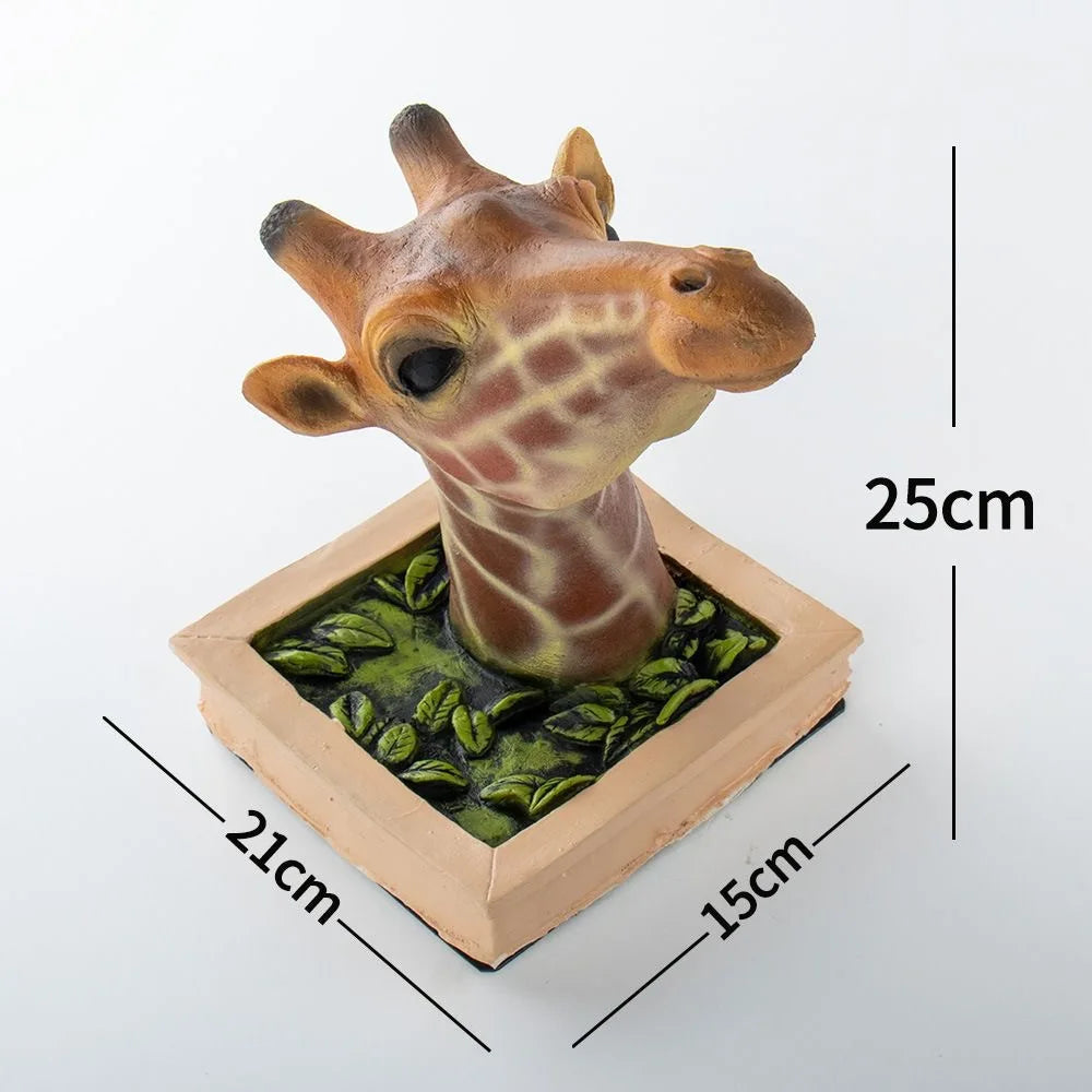 Giraffe Head Wall Decoration, 3D Sculpture Lifesize Decoration For Interior Walls | Lersk