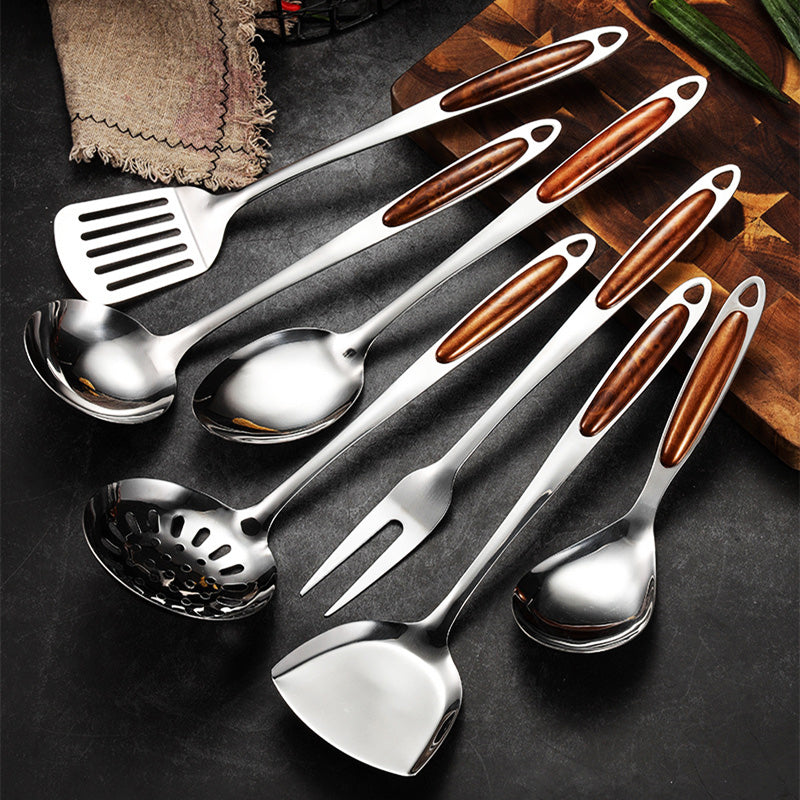 Set di 10 utensili da cucina in acciaio inox Viretta con manici ergonomici | Lersk