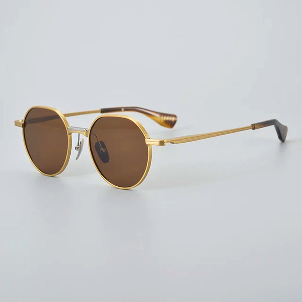 Aurelia Titanium Round Sunglasses with Polarized Lenses | Lersk