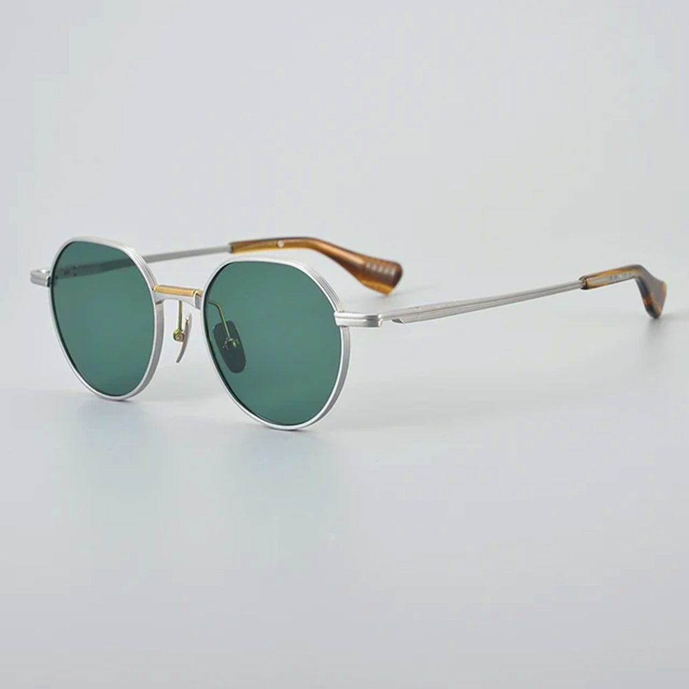 LumenEdge Titanium Round Sunglasses with Polarized Lenses | Lersk