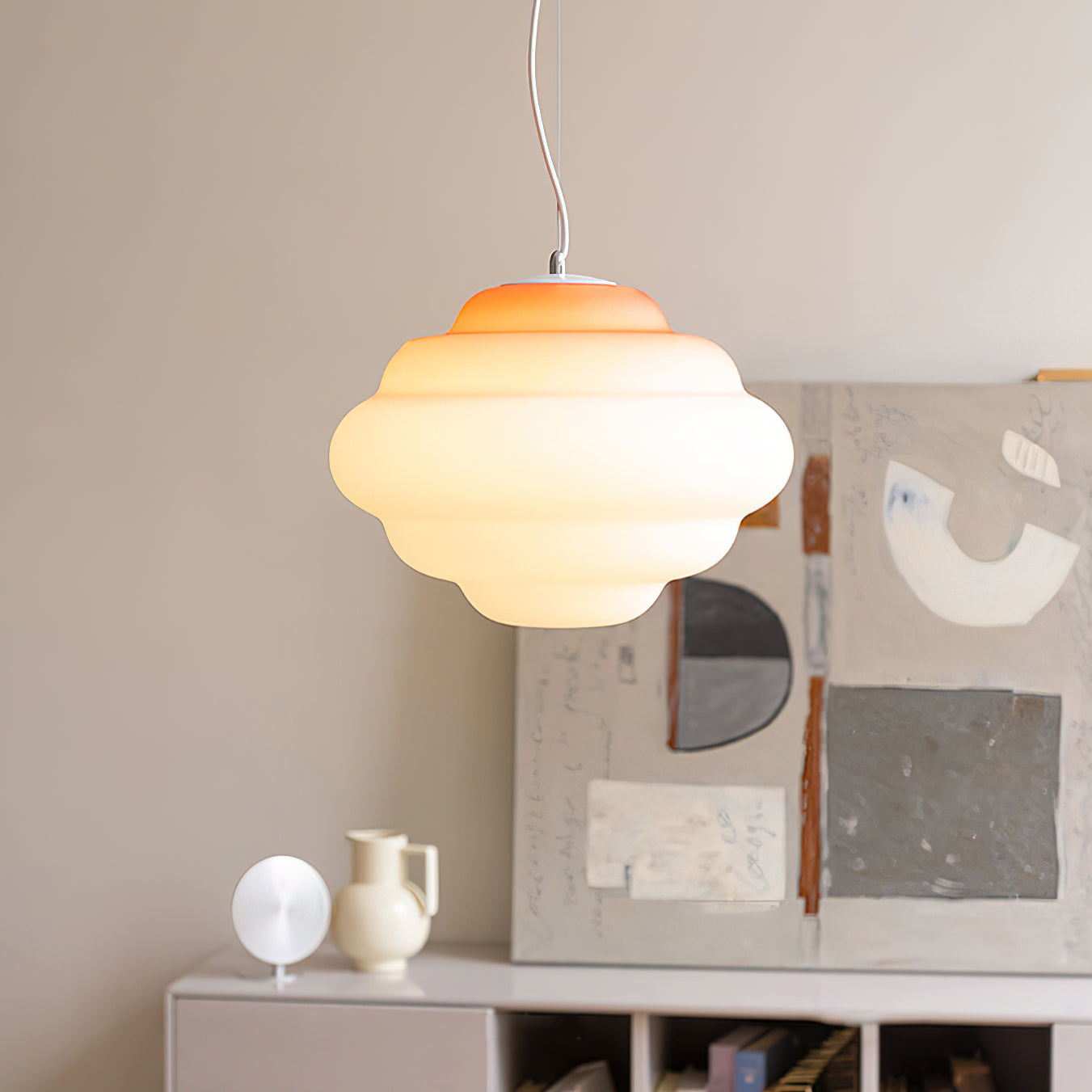 Závěsná lampa AuroraHue Gradient s matným sklem pro atmosféru | Lersk