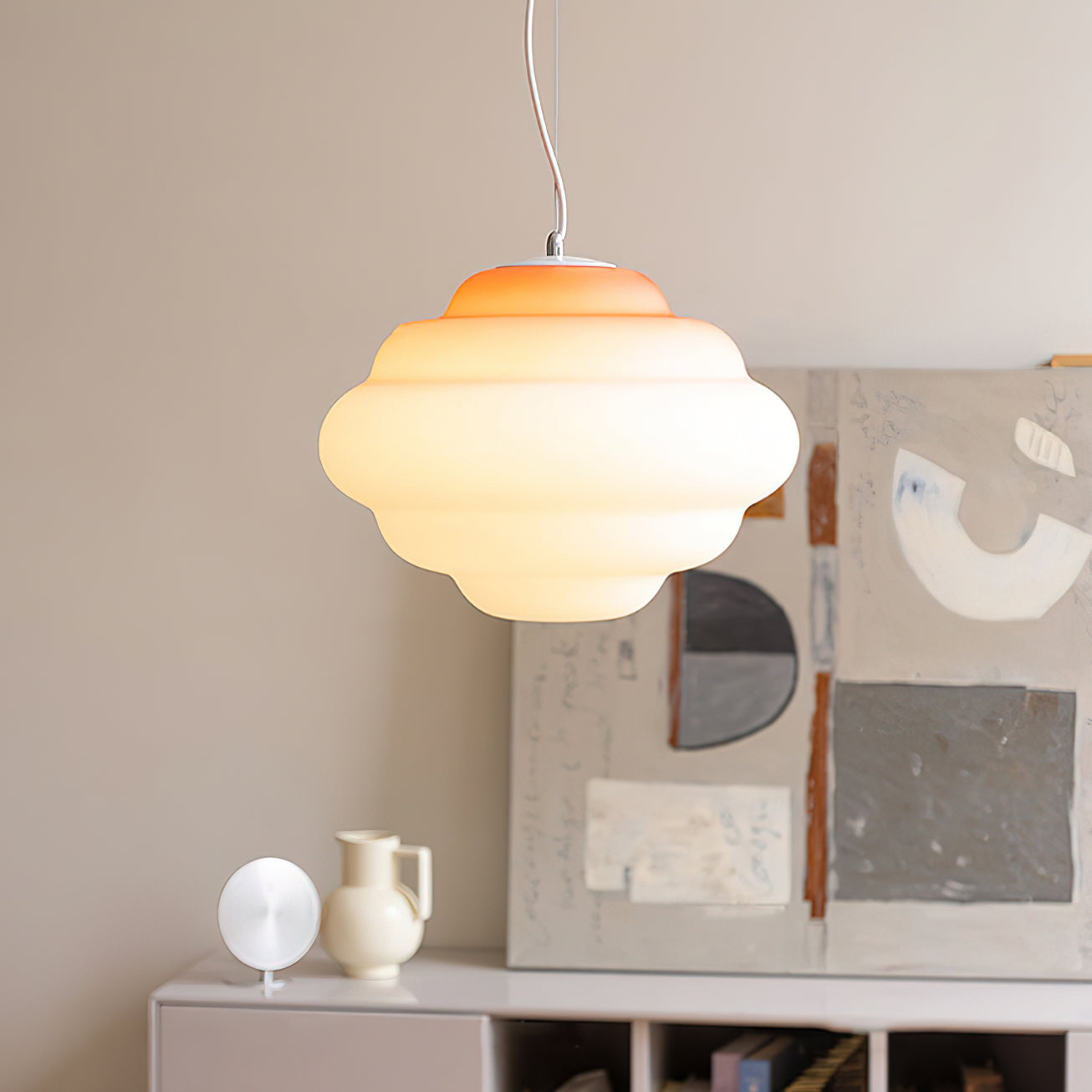 Závěsná lampa AuroraHue Gradient s matným sklem pro atmosféru | Lersk