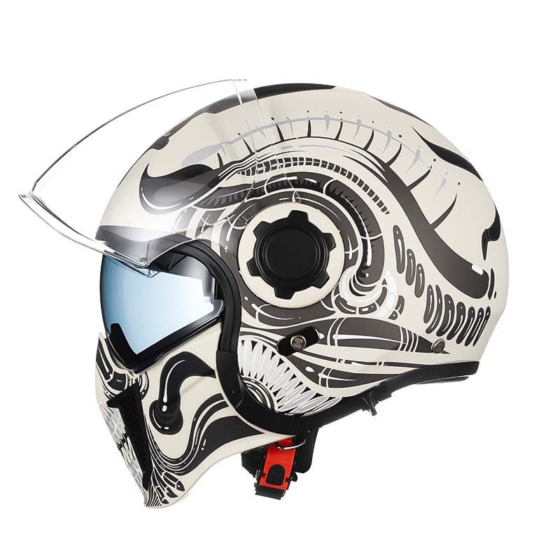 LumaShield Dual-Visor Modular Helmet DOT ECE Certified Detachable Chin Guard | Lersk