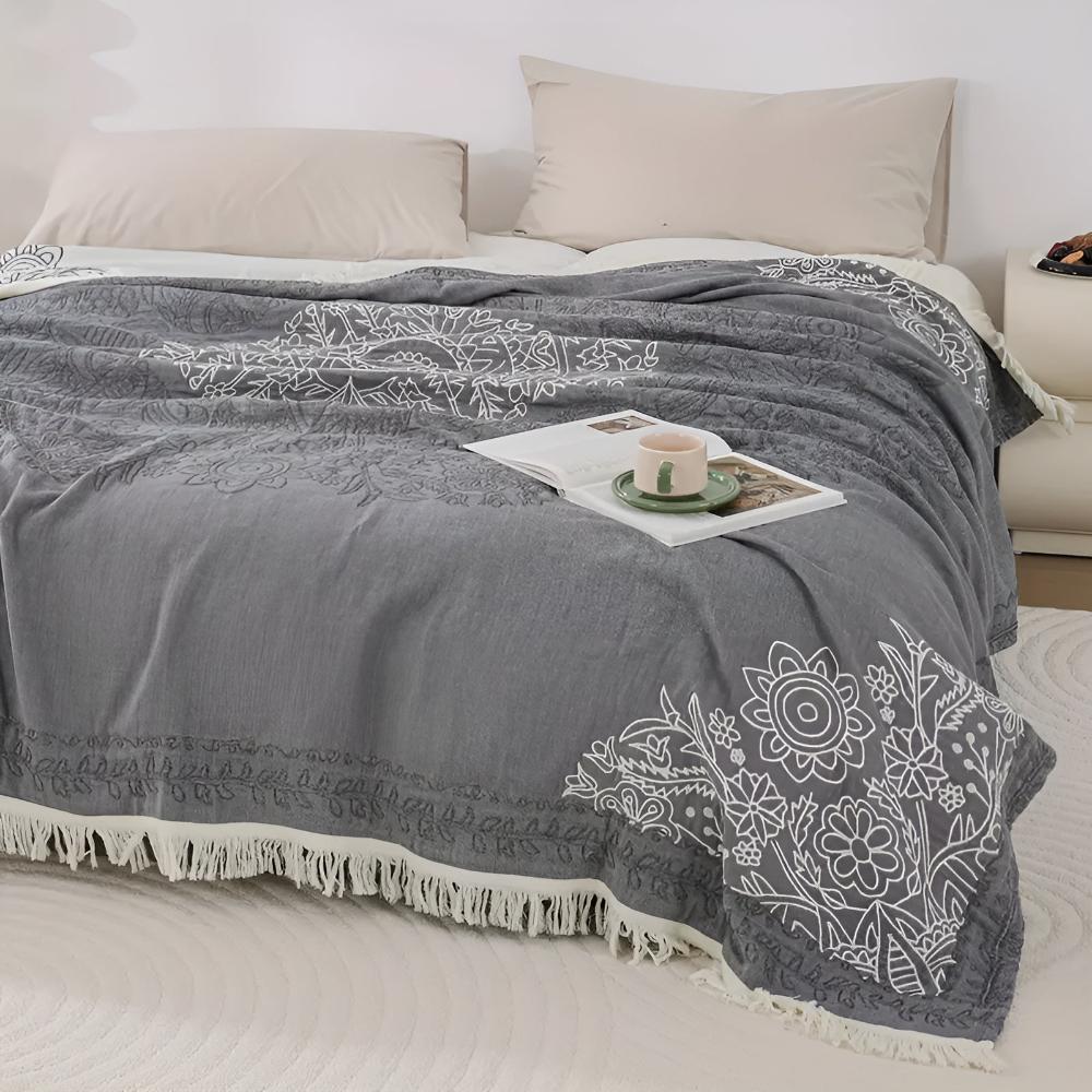 Nordischer Chic Baumwoll-Wurf Atmungsaktiver Jacquard für Wohnzimmer | Lersk