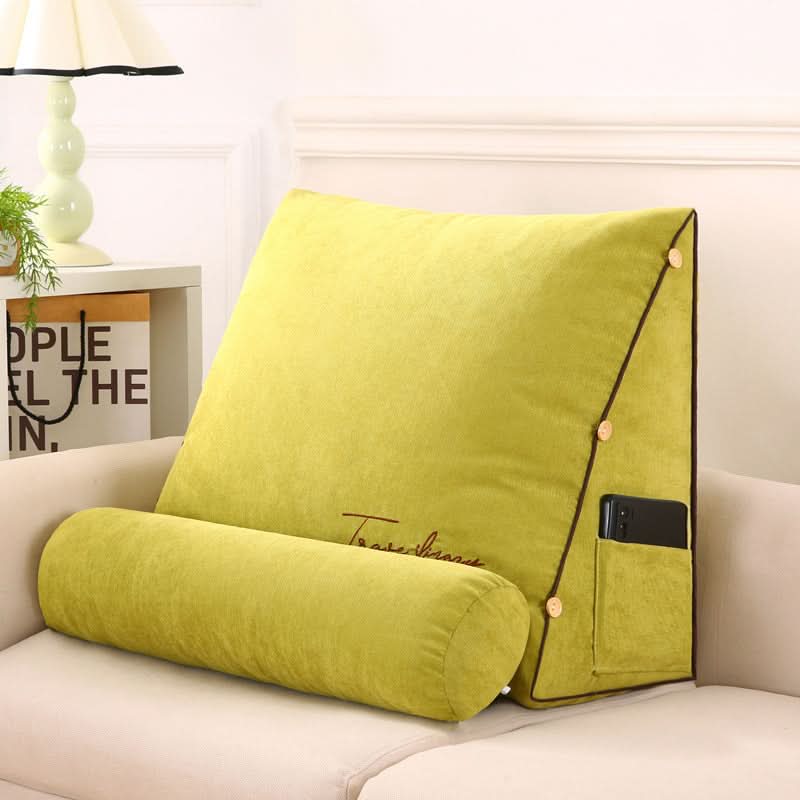 Wedge Back Support Pillow With Neck Roll For Reading, Working And Lounging On Any Chair Or Bed | Lersk