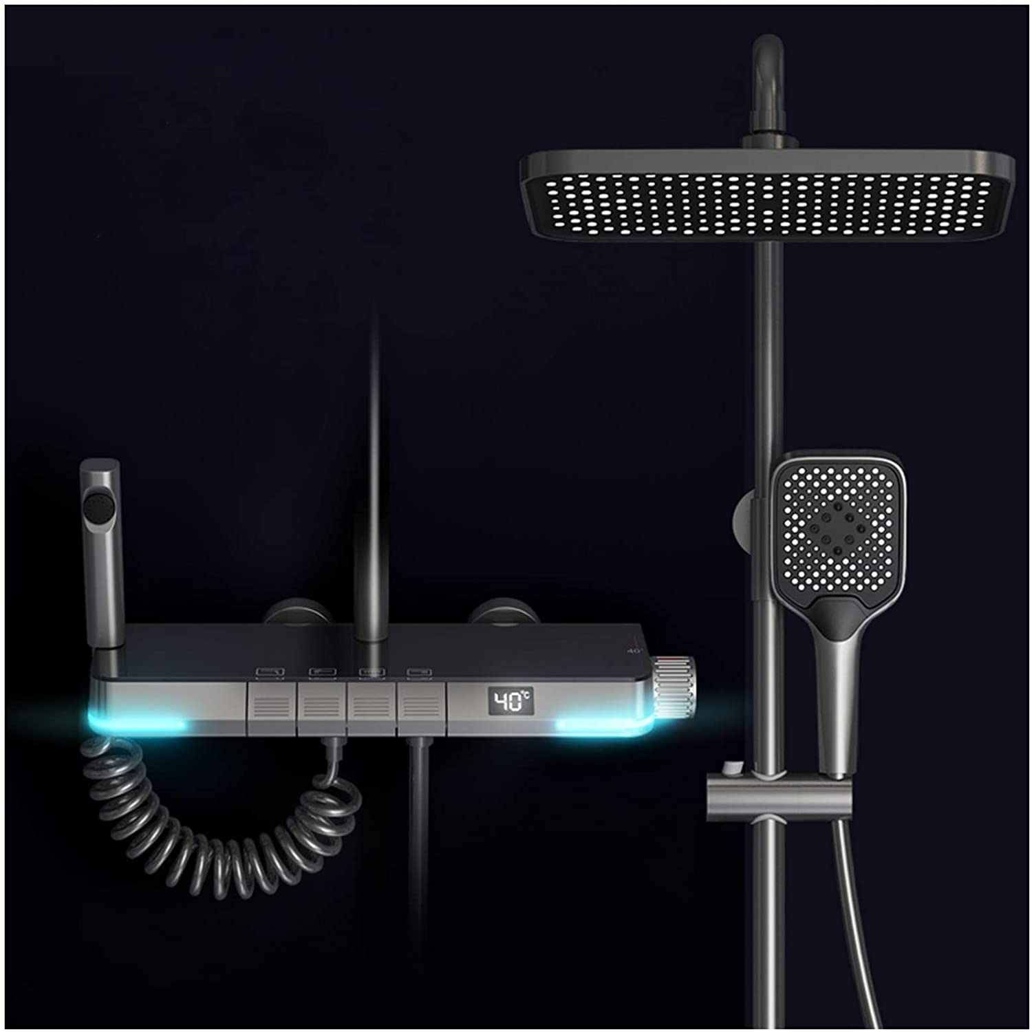 Aurell | Thermostatic Shower System With Digital Display | Lersk