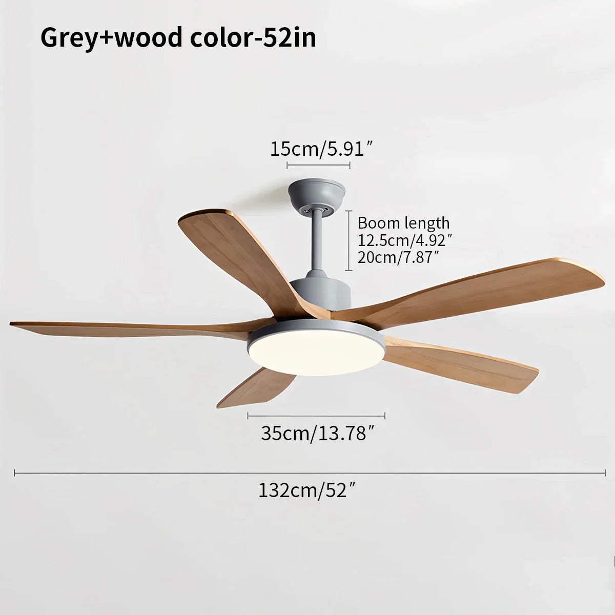 Ventilador de techo minimalista para sala de estar con luz | Lersk