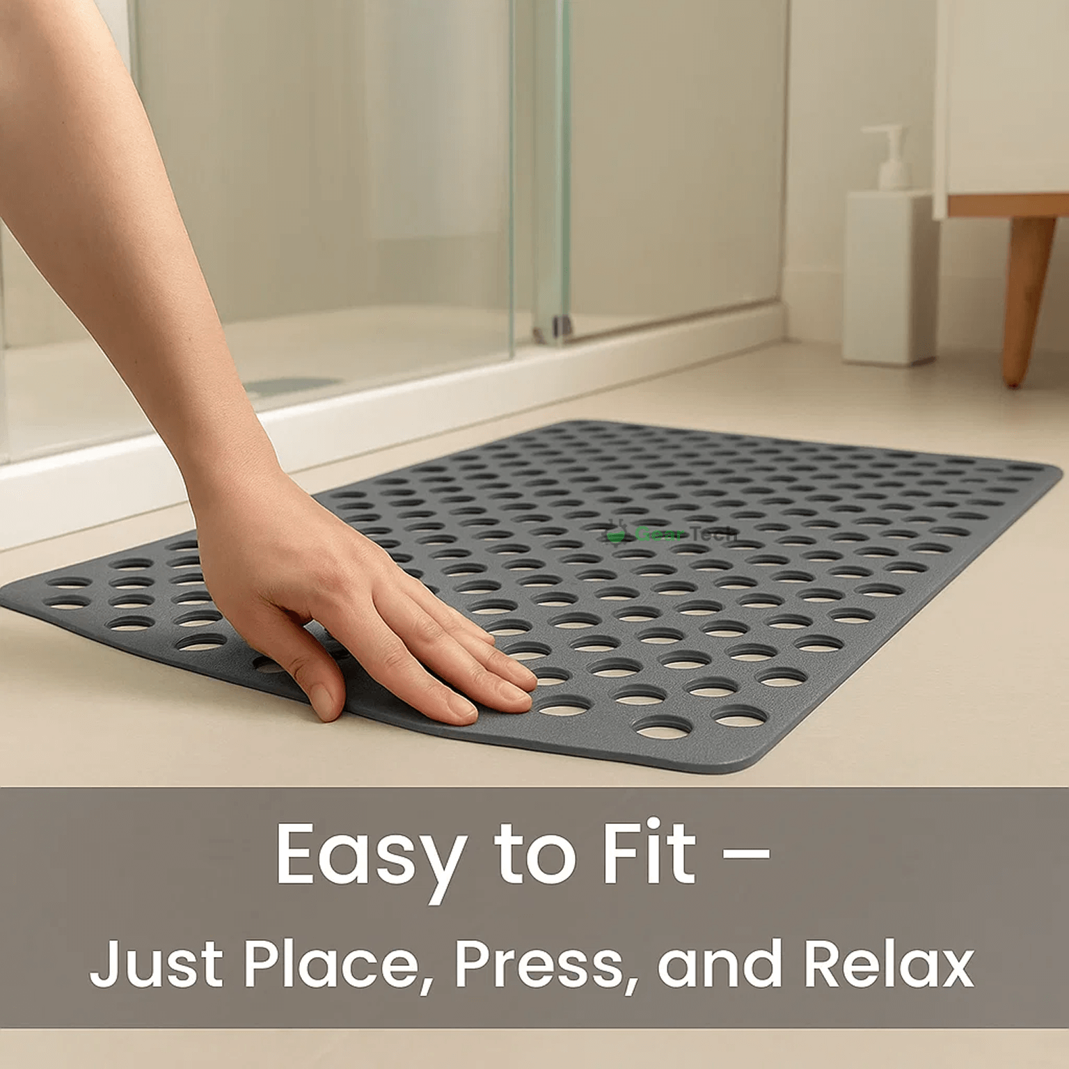 HydraSafe Non-Slip Shower Mat, Hygienic, Mold-Resistant | Lersk