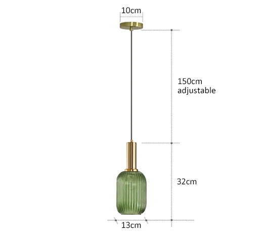 Colorful Retro Glass Pendant Light LED Hanging Lamp For Living Rooms And Bedrooms | Lersk