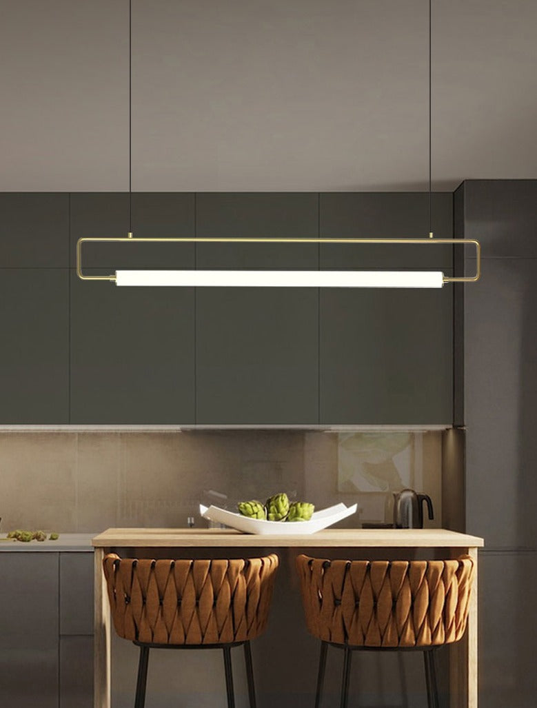 Nordis Arc Dining Bar Chandelier Black Minimalist Light | Lersk