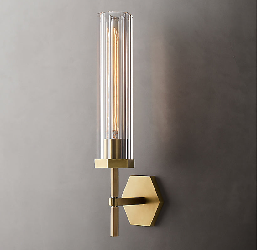 AstraLux Crystal LED Wall Sconce With Clear Glass Shades | Lersk