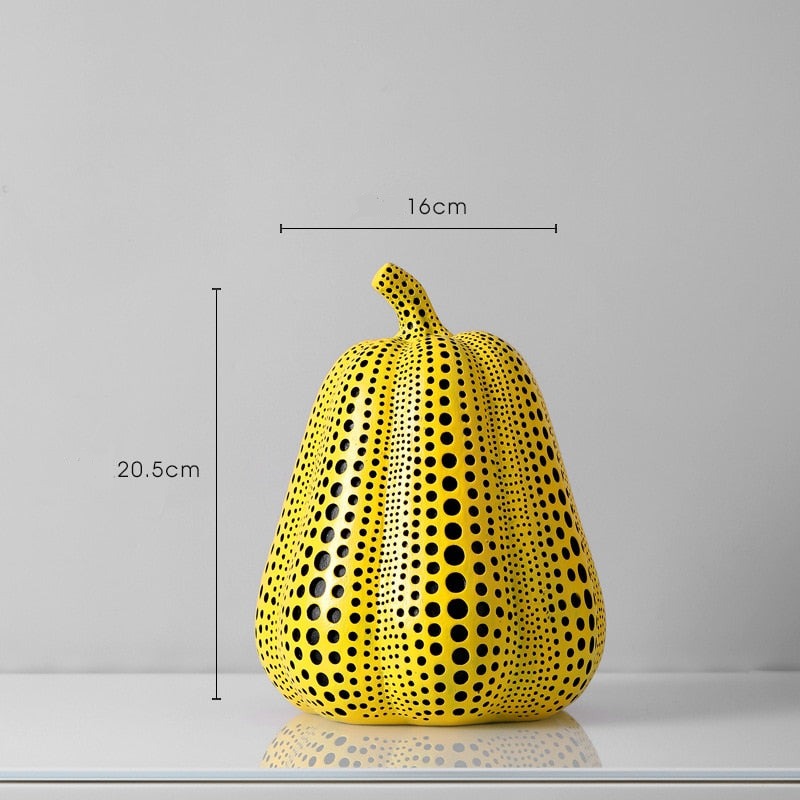 Sochy dýní ve stylu Kusama Yayoi pro elegantní domácí dekoraci a sběratelské umění – výrazný kousek | Lersk