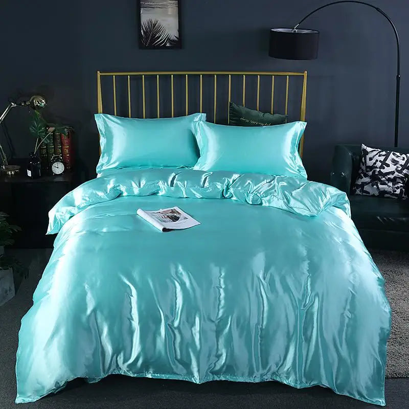 SilkNest 4-Piece Bedding Flat Sheet Duvet Cover Pillowcases | Lersk