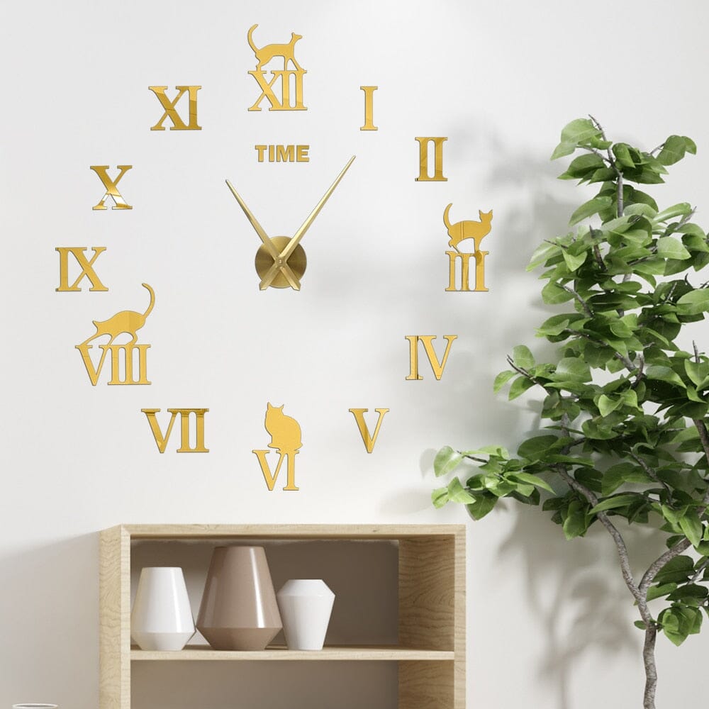PawCraft 3D Cat Wall Clock | Lersk
