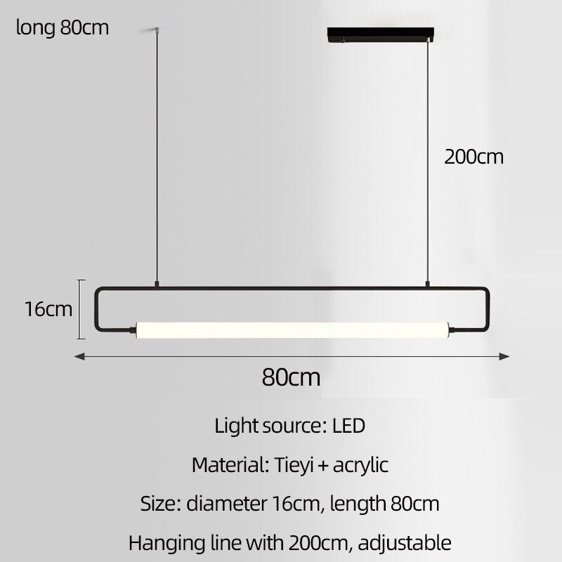 Nordis Arc Dining Bar Chandelier Black Minimalist Light | Lersk
