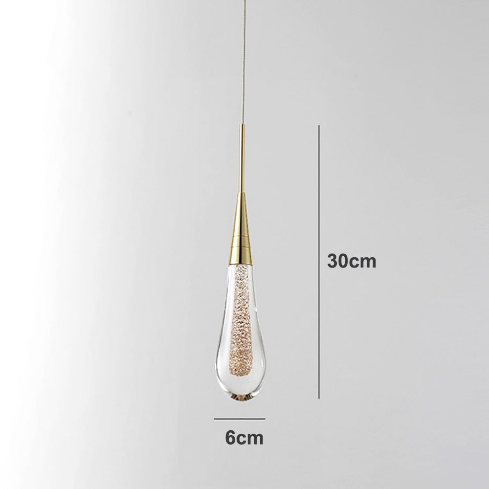 Vanndråpe Droplet Pendant Light LED Glow For Cozy Bedroom | Lersk
