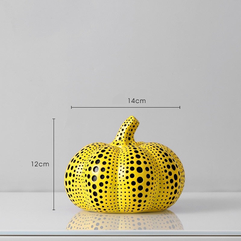 Sochy dýní ve stylu Kusama Yayoi pro elegantní domácí dekoraci a sběratelské umění – výrazný kousek | Lersk